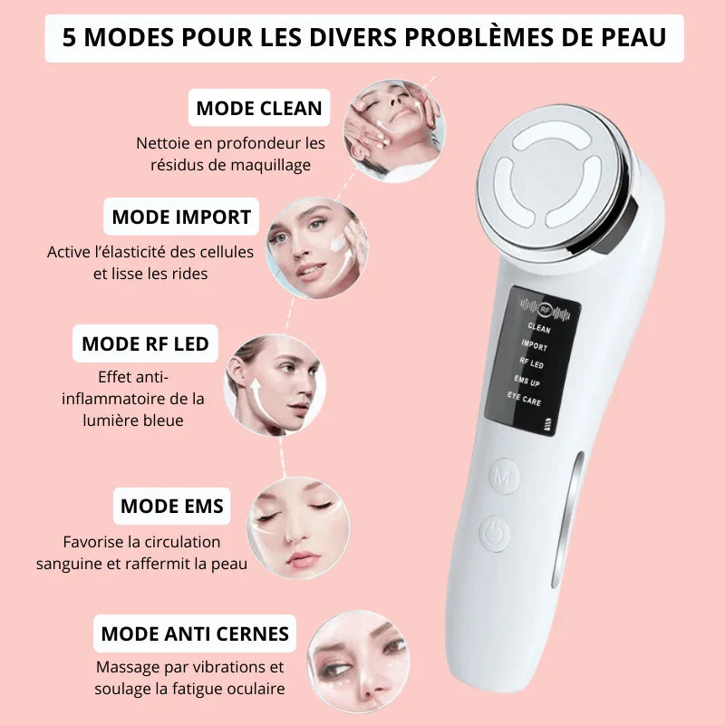 Appareil Anti-Rides EMS RF Luminothérapie