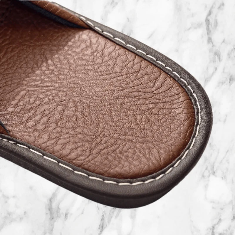 Chaussons Homme Cuir