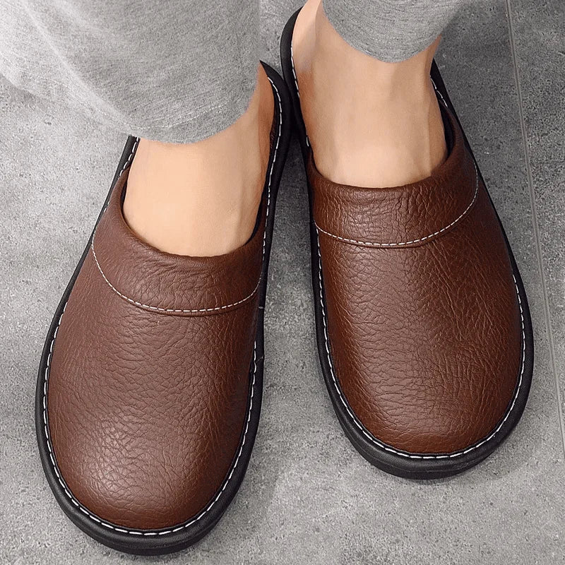 Chaussons Homme Cuir