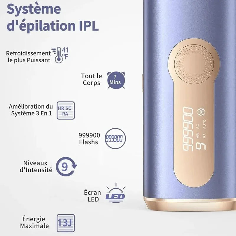 Épilateur Laser Pro à Lumière Pulsée
