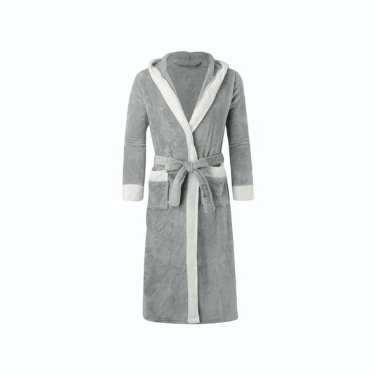 Peignoir Capuche Homme Gris Clair
