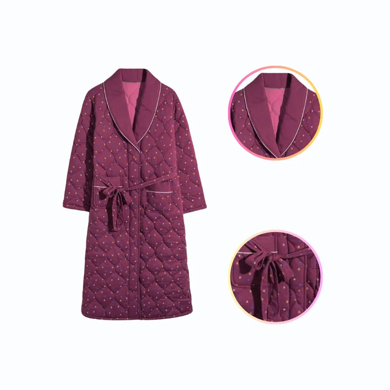 Peignoir Chaud Matelassé Femme