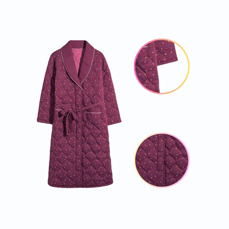 Peignoir Chaud Matelassé Femme