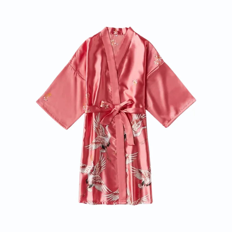 Peignoir Court Satin Femme