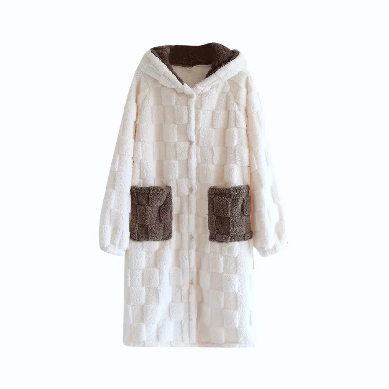 Peignoir Eponge Femme avec Capuche