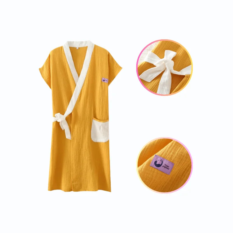 Peignoir Été Kimono Coton Femme