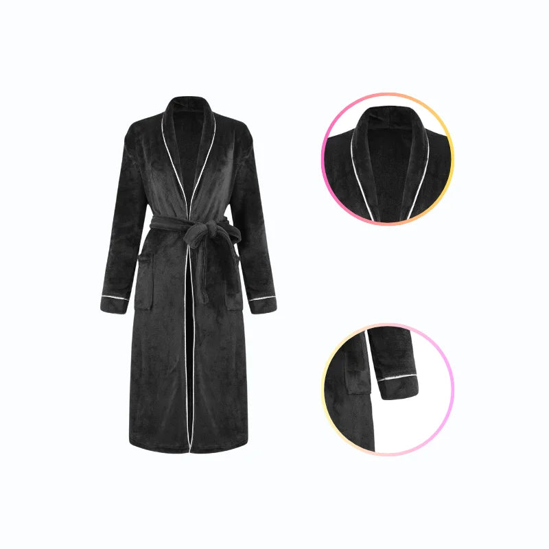Peignoir Long Velours Femme