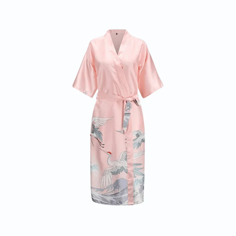 Peignoir Satin Femme