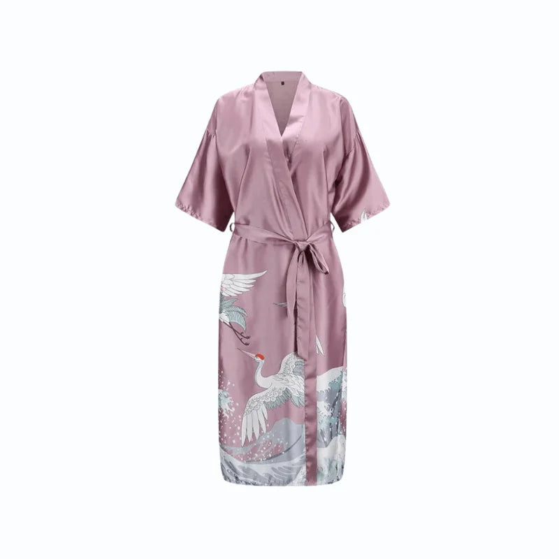 Peignoir Satin Femme