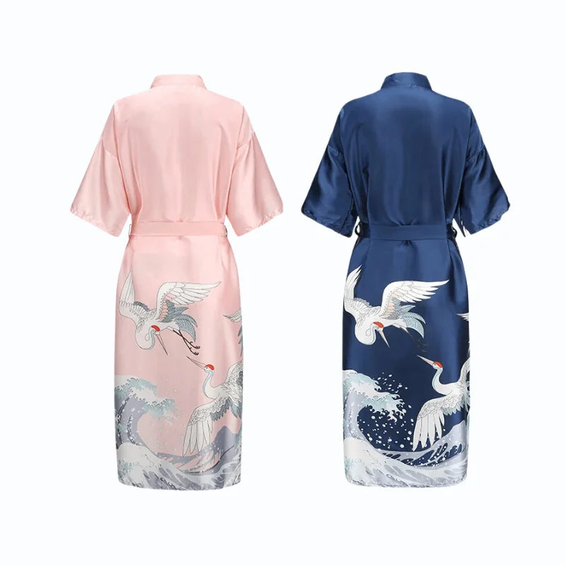 Peignoir Satin Femme