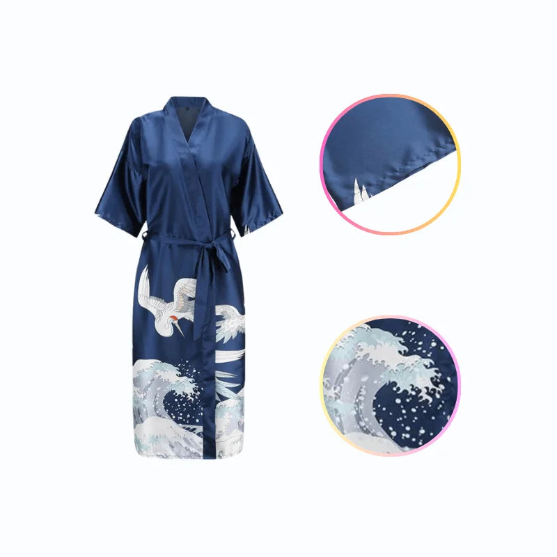 Peignoir Satin Femme