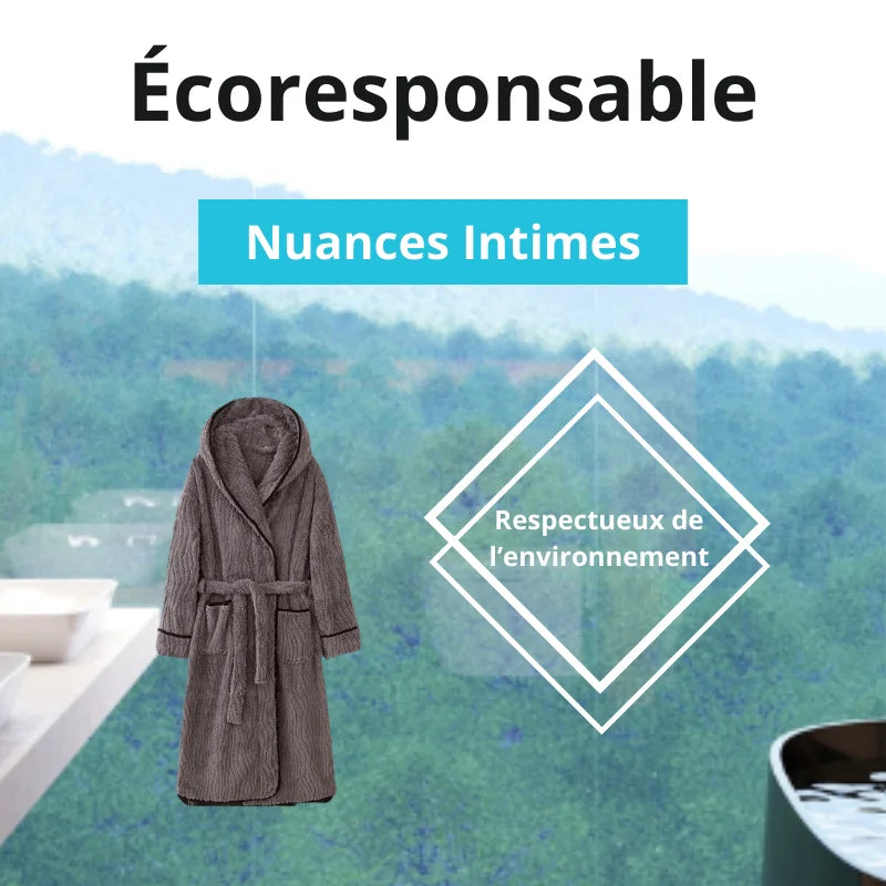 Peignoir de Bain Éponge Homme avec Capuche