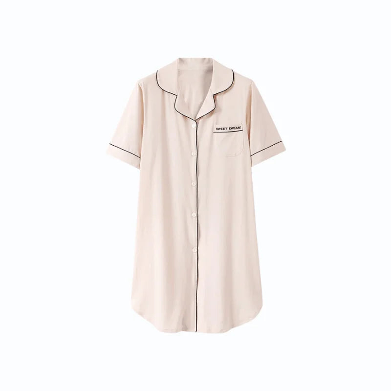 Pyjama Chemise Longue Femme