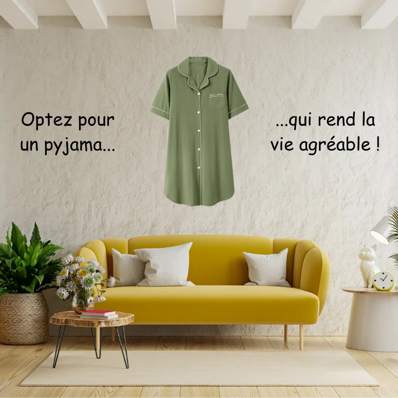 Pyjama Chemise Longue Femme
