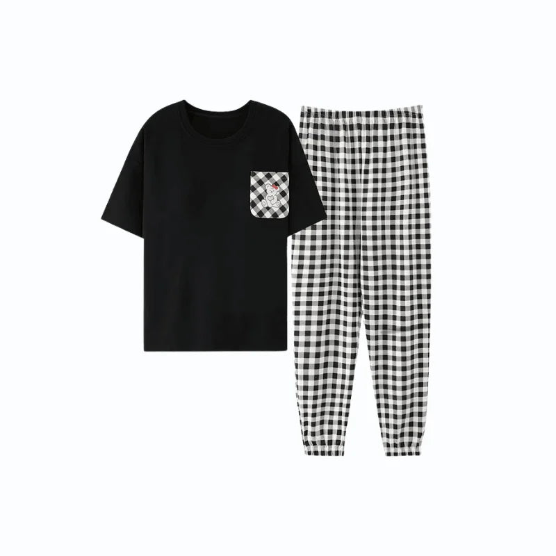 Pyjama Femme Coton Manches Courtes