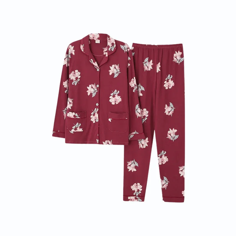 Pyjama Fleuri Coton Femme