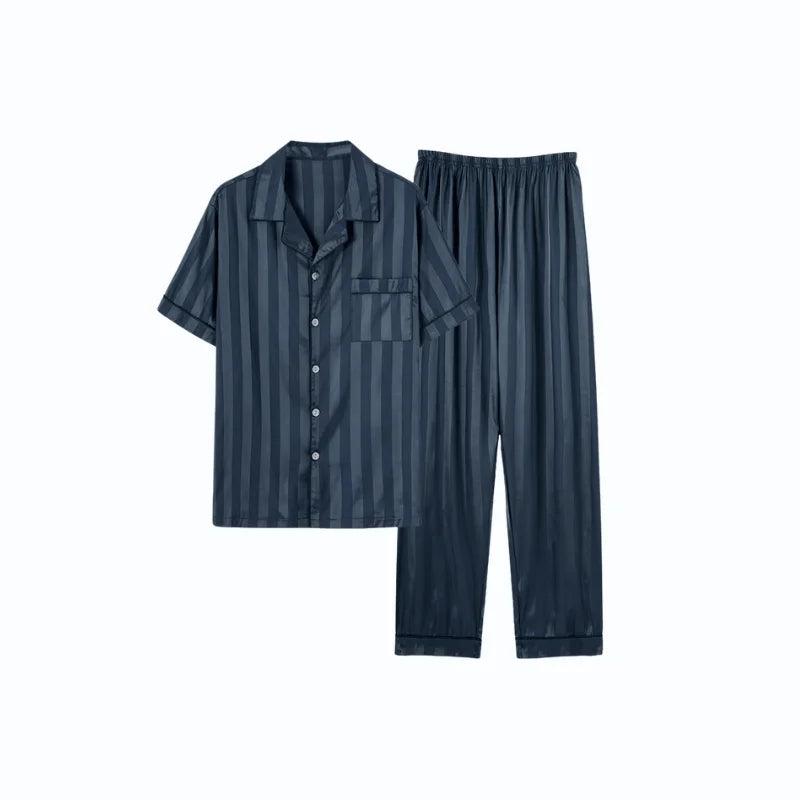 Pyjama Rayures Homme En Satin