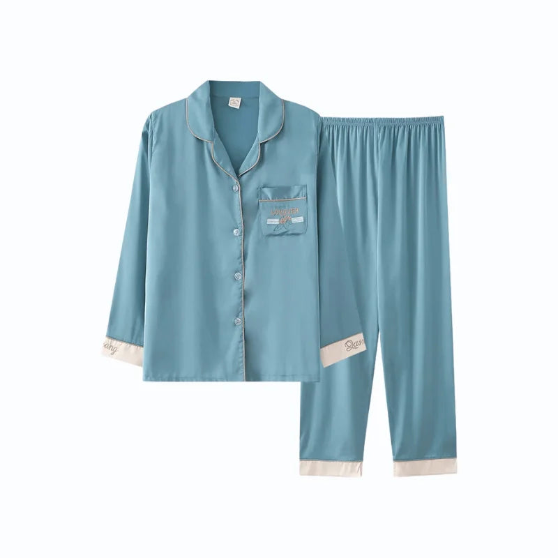 Ensemble Pyjama Femme Satin [2 Pièces]