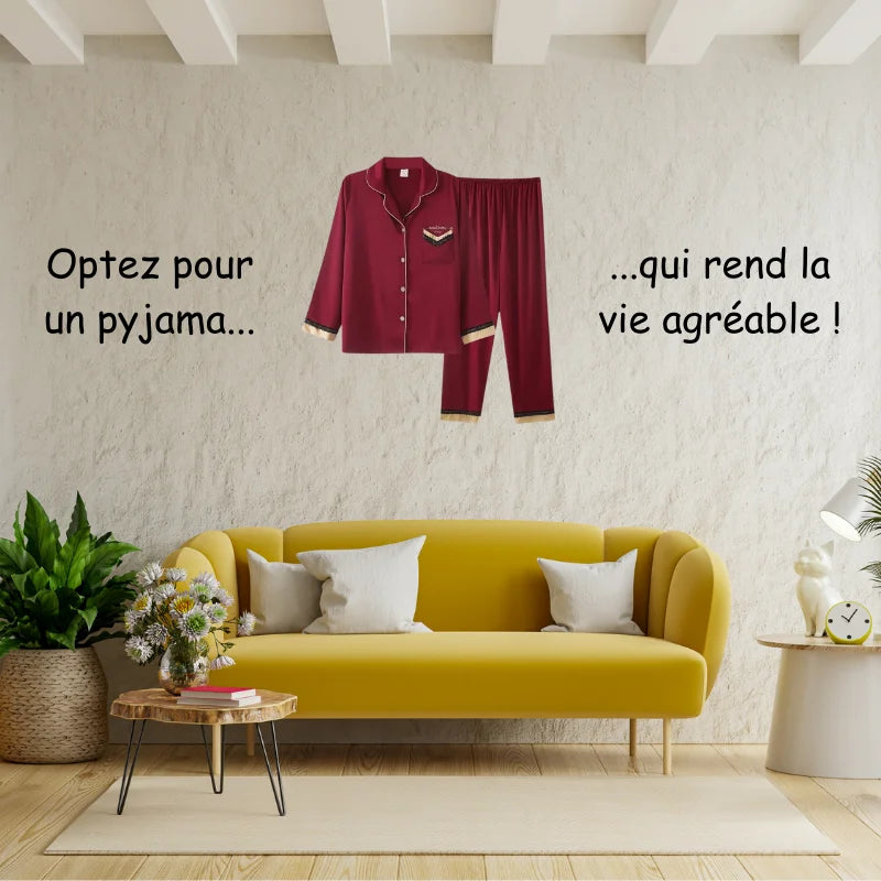 Ensemble Pyjama Femme Satin [2 Pièces]