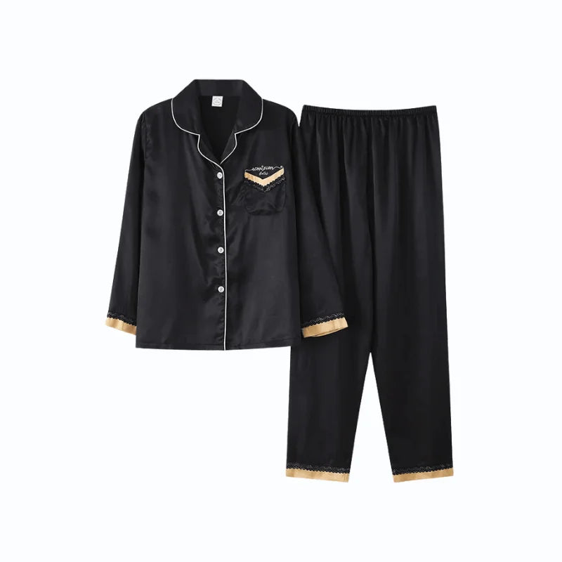 Ensemble Pyjama Femme Satin [2 Pièces]