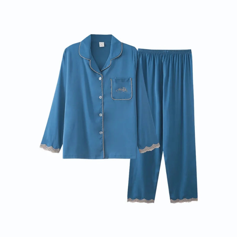 Ensemble Pyjama Femme Satin [2 Pièces]