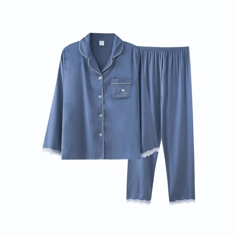 Ensemble Pyjama Femme Satin [2 Pièces]