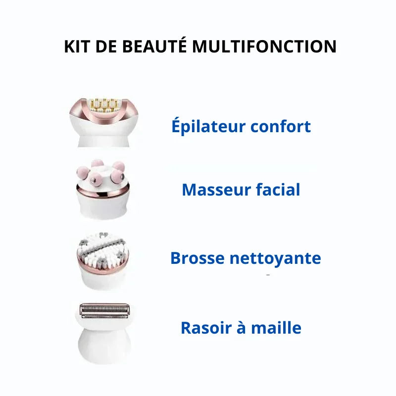 Épilateur Électrique 4-en-1