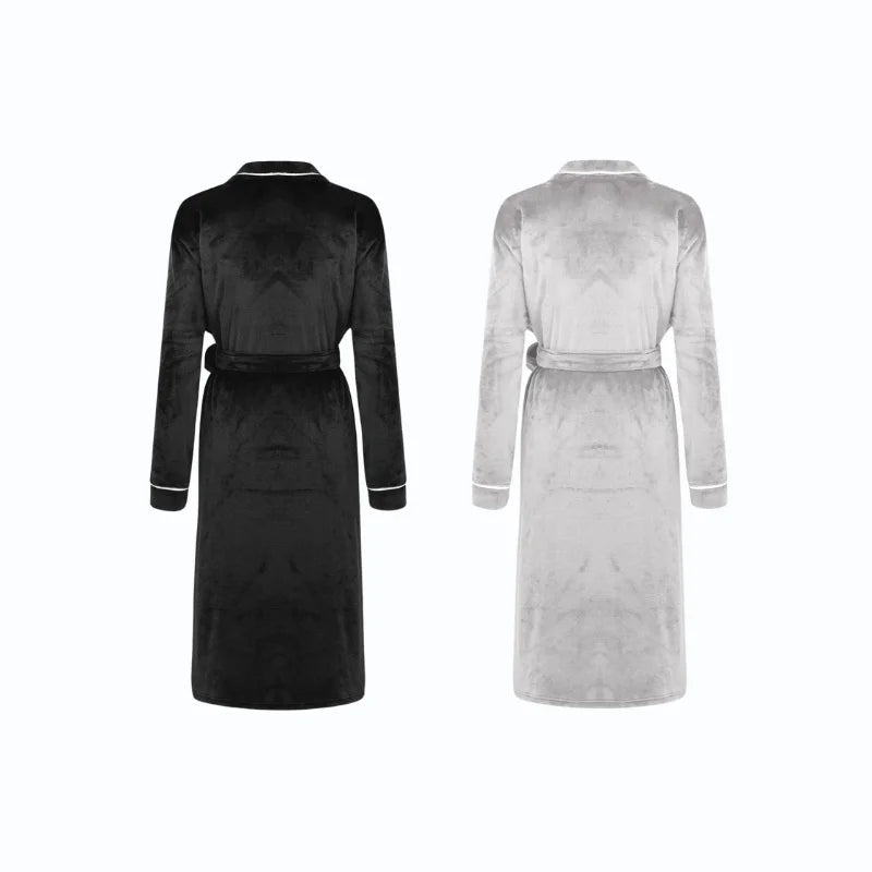 Peignoir Long Velours Femme