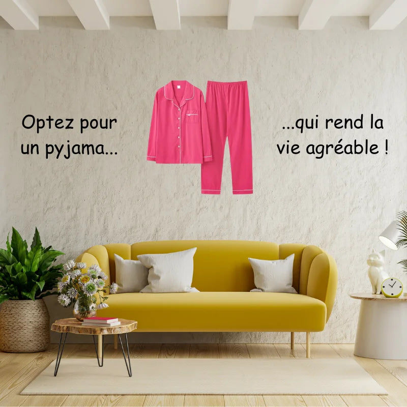 Pyjama Manches Longues Femme Grande Taille [2 Pièces]