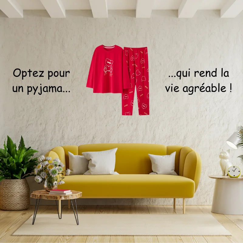 Pyjama Rouge Femme [2 Pièces]